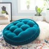 Surya Teal Cotton Velvet Floor Pillow All Pillows