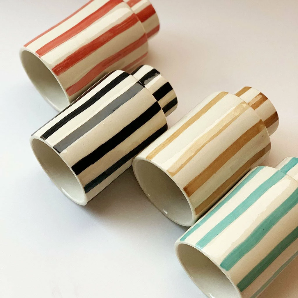 Jungalow® New Kaya Striped Ceramic Cups By Justina Blakeney™ 5 Jungalow® New Kaya Striped Ceramic Cups By Justina Blakeney™