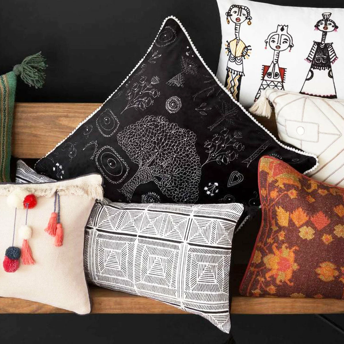 Loloi Rugs Noche Rainforest Pillow By Justina Blakeney® X Loloi 4 Loloi Rugs Noche Rainforest Pillow By Justina Blakeney® X Loloi