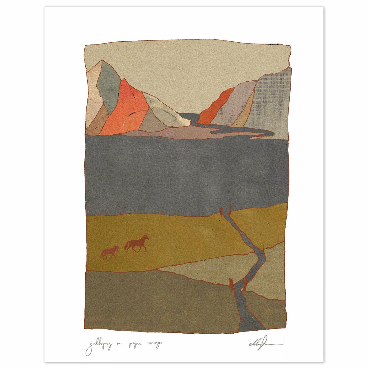 Kids Galloping On Paper Scraps Art Print By Chloe Purpero Johnson 6 Kids Galloping On Paper Scraps Art Print By Chloe Purpero Johnson