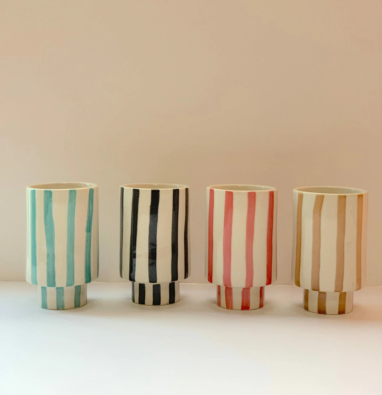 Jungalow® New Kaya Striped Ceramic Cups By Justina Blakeney™ 4 Jungalow® New Kaya Striped Ceramic Cups By Justina Blakeney™