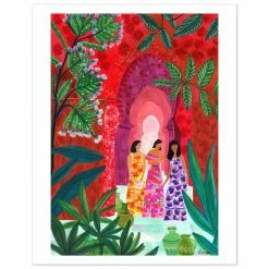 Gifts $100-$250 Red City Art Print By Roeqiya Fris