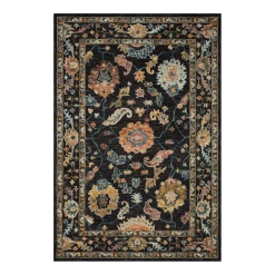 Loloi Rugs Floral Black Rug
