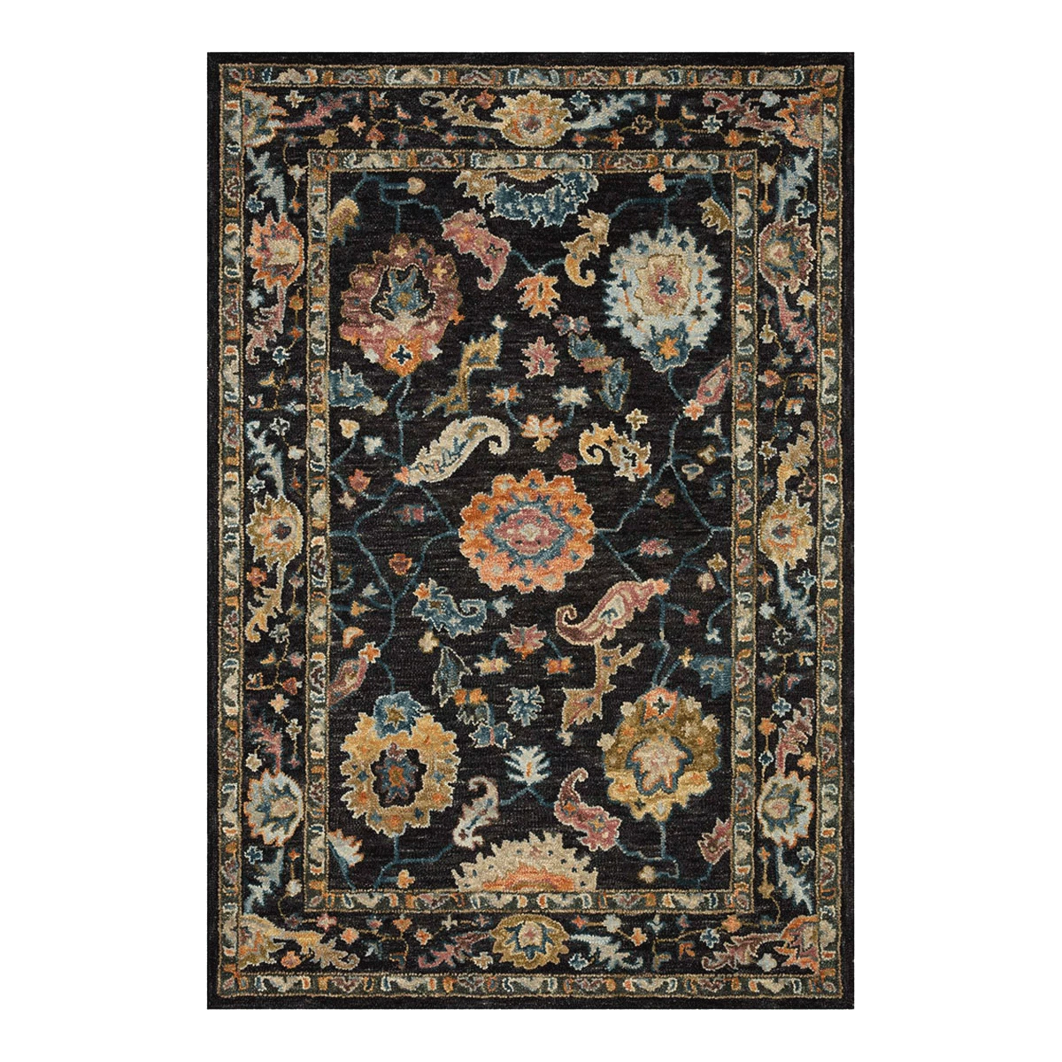 Loloi Rugs Floral Black Rug 3 Loloi Rugs Floral Black Rug