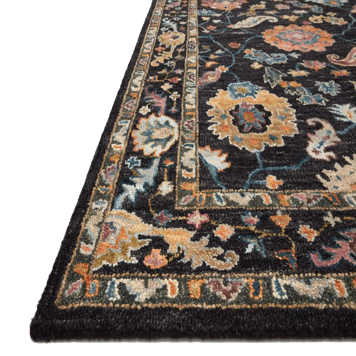 Loloi Rugs Floral Black Rug 5 Loloi Rugs Floral Black Rug