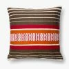 Loloi Rugs Brown Striped Outdoor Pillow