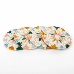 AAA Metallic Floret Coasters Tabletop + Kitchen