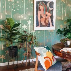 Jungalow® Cosmic Desert Wallpaper In Green By Justina Blakeney® - Sure Strip