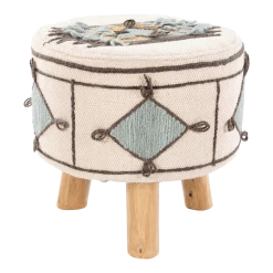 Surya Woven Diamond Stool