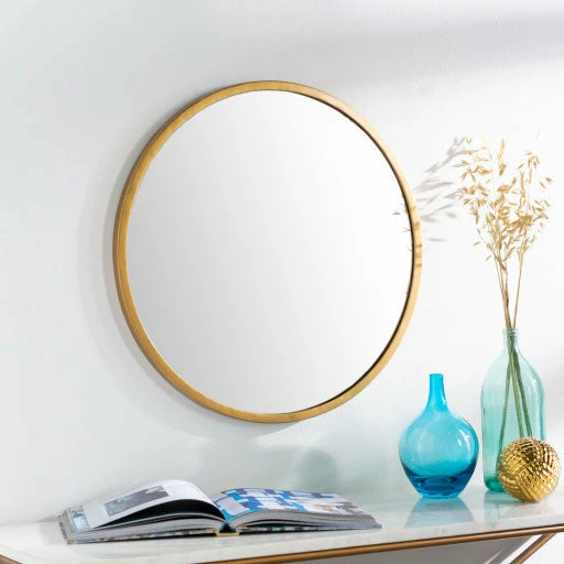 Surya All Décor & Mirrors Round Gold Mirror 3 Surya All Décor & Mirrors Round Gold Mirror