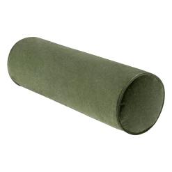 Surya Cotton Velvet Bolster Pillow In Green All Pillows