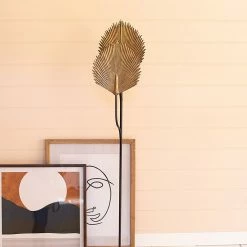 Kalalou Gold Leaf Floor Lamp All Lighting 7 Kalalou Gold Leaf Floor Lamp All Lighting