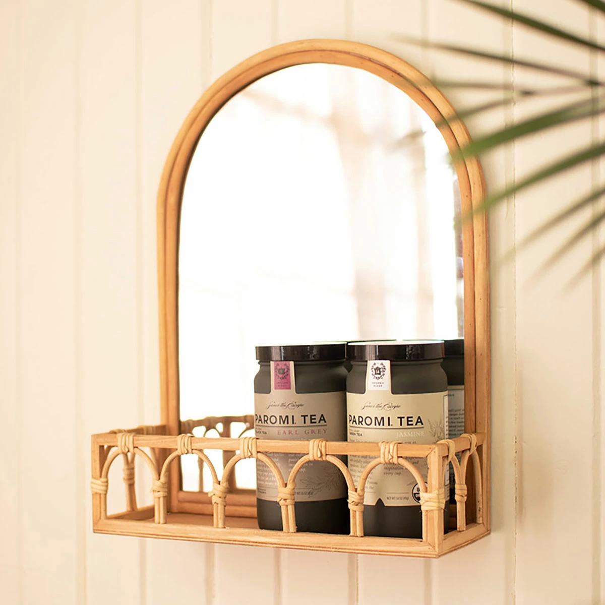 Kalalou Arched Rattan Mirror 3 Kalalou Arched Rattan Mirror