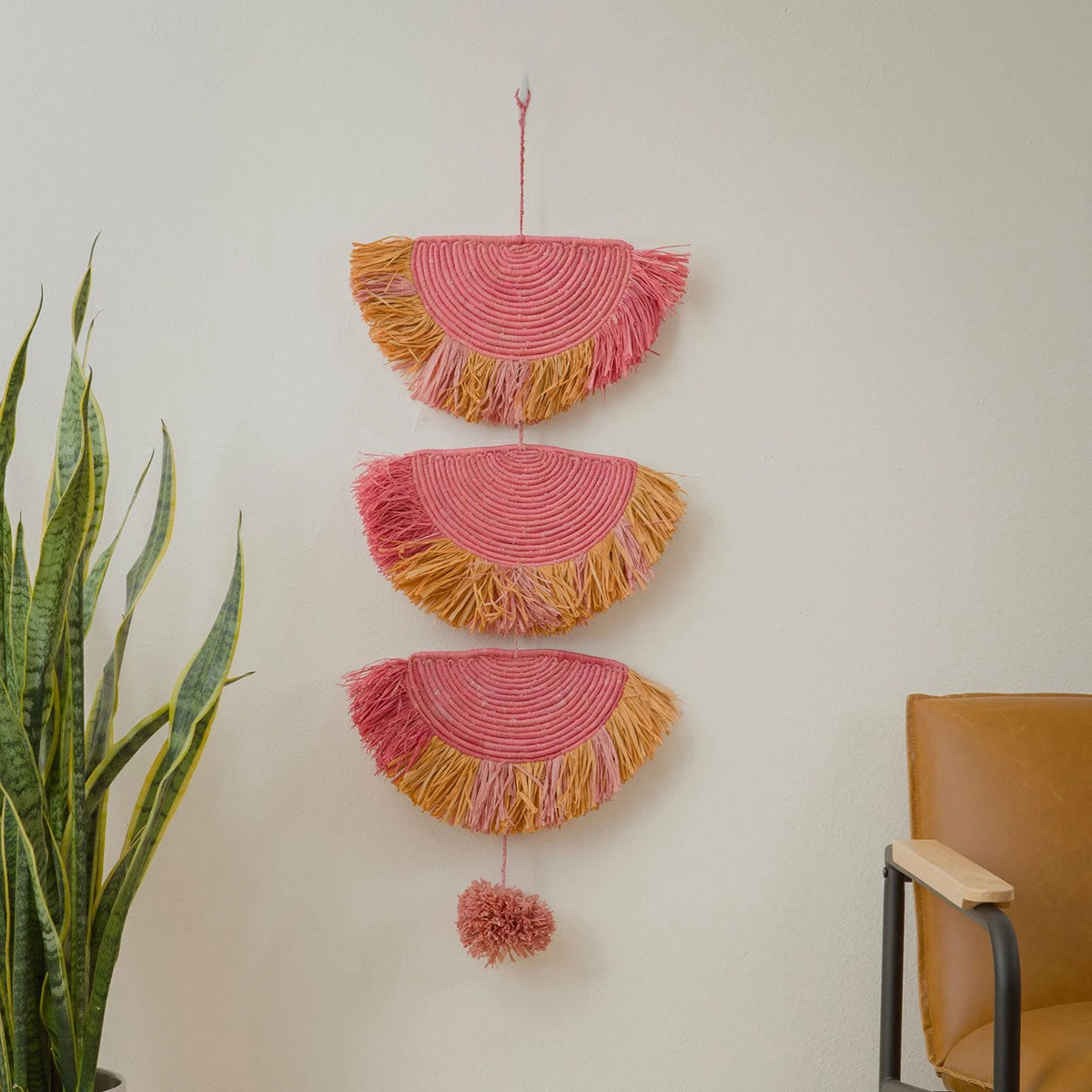 AAA Coral Sunset Raffia Wall Hanging All Décor & Mirrors 3 AAA Coral Sunset Raffia Wall Hanging All Décor & Mirrors