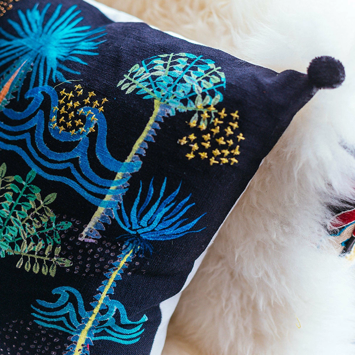 Loloi Rugs Playa Noche Pom Pom Pillow By Justina Blakeney® X Loloi 4 Loloi Rugs Playa Noche Pom Pom Pillow By Justina Blakeney® X Loloi