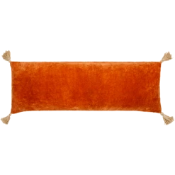 Surya New Orange Velvet Lumbar Pillow