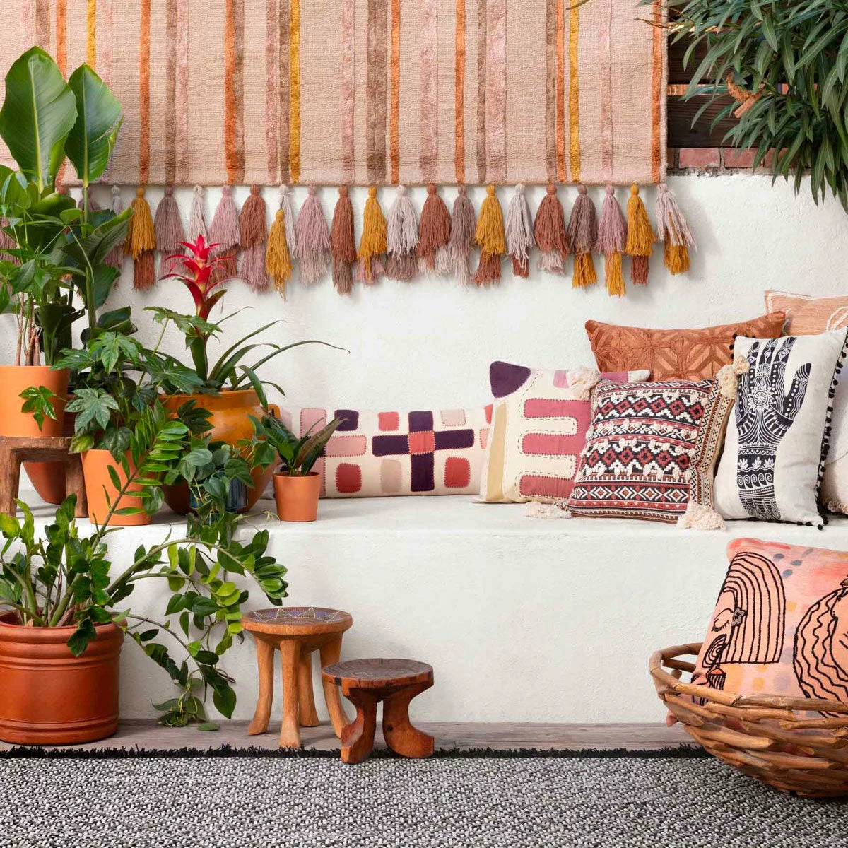 Loloi Rugs Pink Stitched Lumbar Pillow By Justina Blakeney® X Loloi 4 Loloi Rugs Pink Stitched Lumbar Pillow By Justina Blakeney® X Loloi