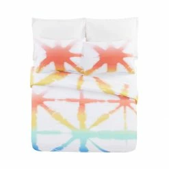 Peking Kids Rainbow Tie Dye Quilt Set By Ampersand