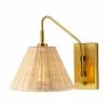 Surya All Lighting Rattan + Gold Sconce 1 Surya All Lighting Rattan + Gold Sconce