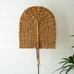 Kalalou Seagrass Fan Wall Sconce Lamp 7 Kalalou Seagrass Fan Wall Sconce Lamp