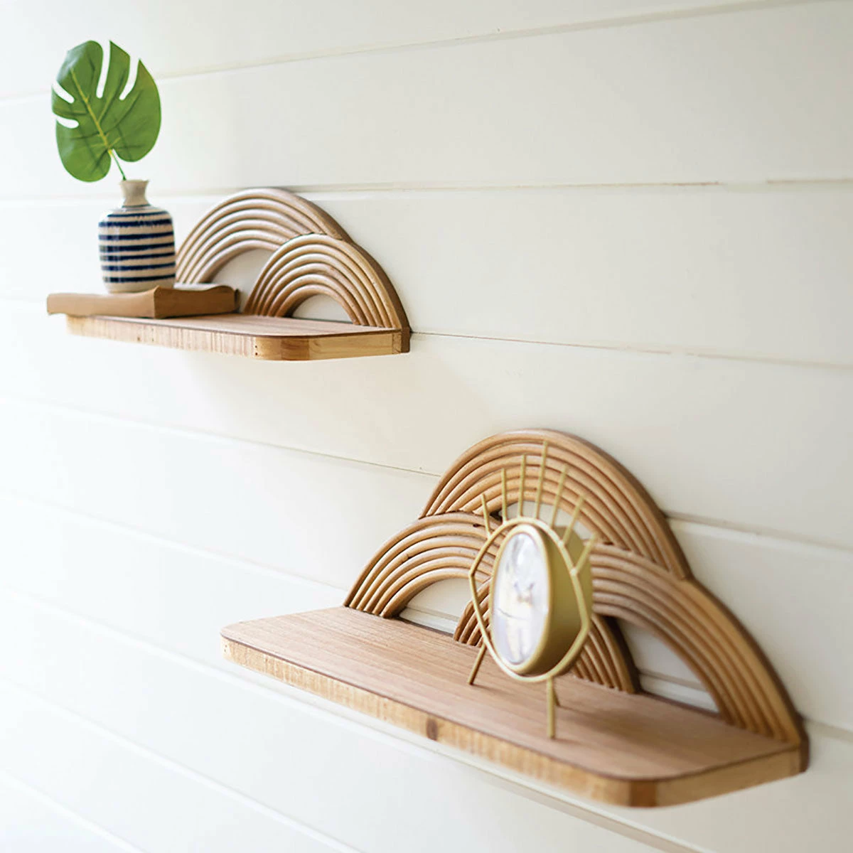 Kalalou Arched Cane Shelf Set All Décor & Mirrors 5 Kalalou Arched Cane Shelf Set All Décor & Mirrors