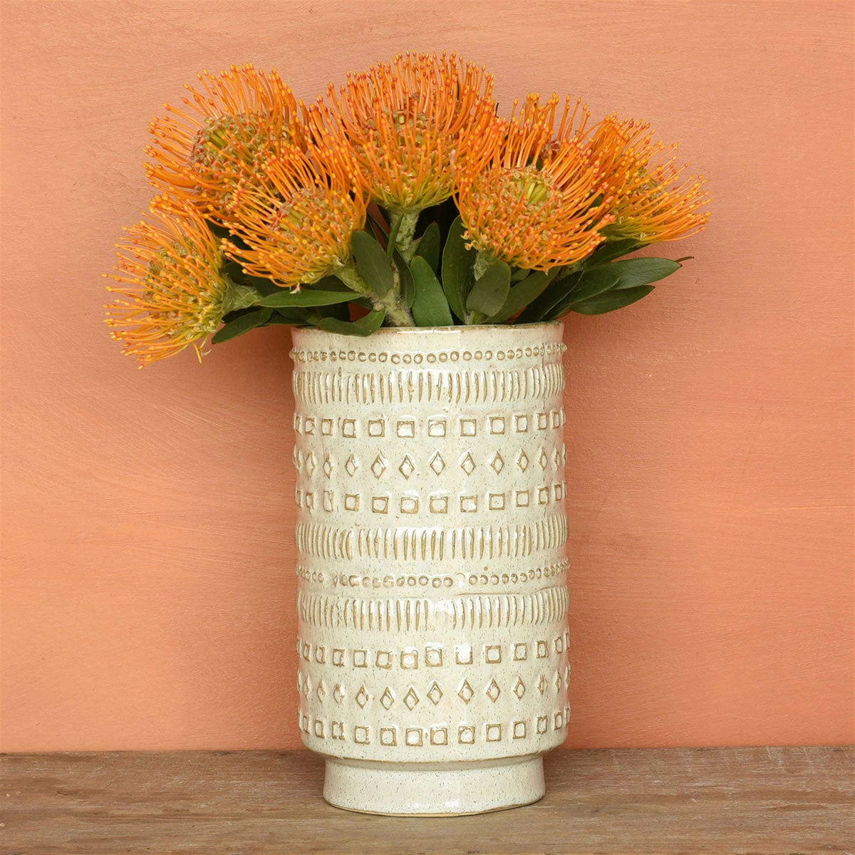 HomArt Embossed Ceramic Vase New 3 HomArt Embossed Ceramic Vase New